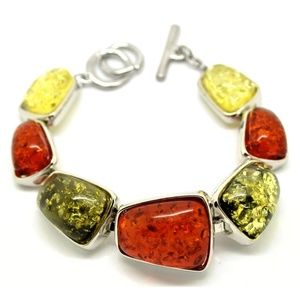😀 3 for $20 New Boho Chic Faux Amber Gem Bracelet
